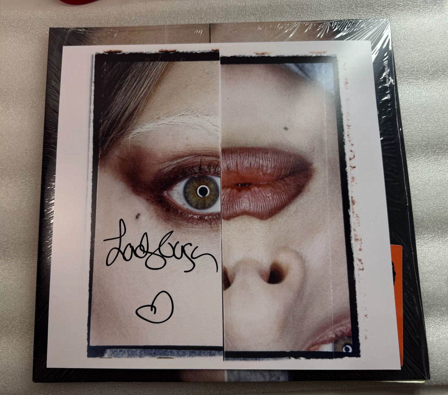 Lady Gaga Mayhem signed art card and sealed vinyl