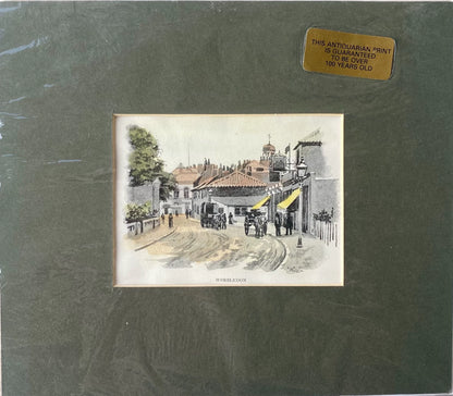 Wimbledon Street Scene – Mounted Colour Print – actual item photograph 1
