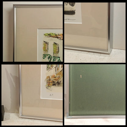 K. Nishikawa – Mediterranean Village – Signed Artist Proof Framed Print – detail 9