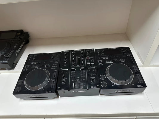 Pioneer DJM-350 Mixer and Two CDJ-350 Players – DJ System – source photograph 2