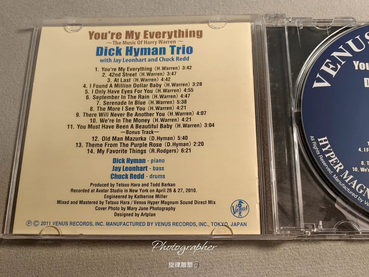 Dick Hyman Trio – You're My Everything, Japanese Edition (CD) 3
