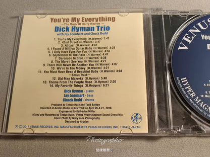 Dick Hyman Trio – You're My Everything, Japanese Edition (CD) 3