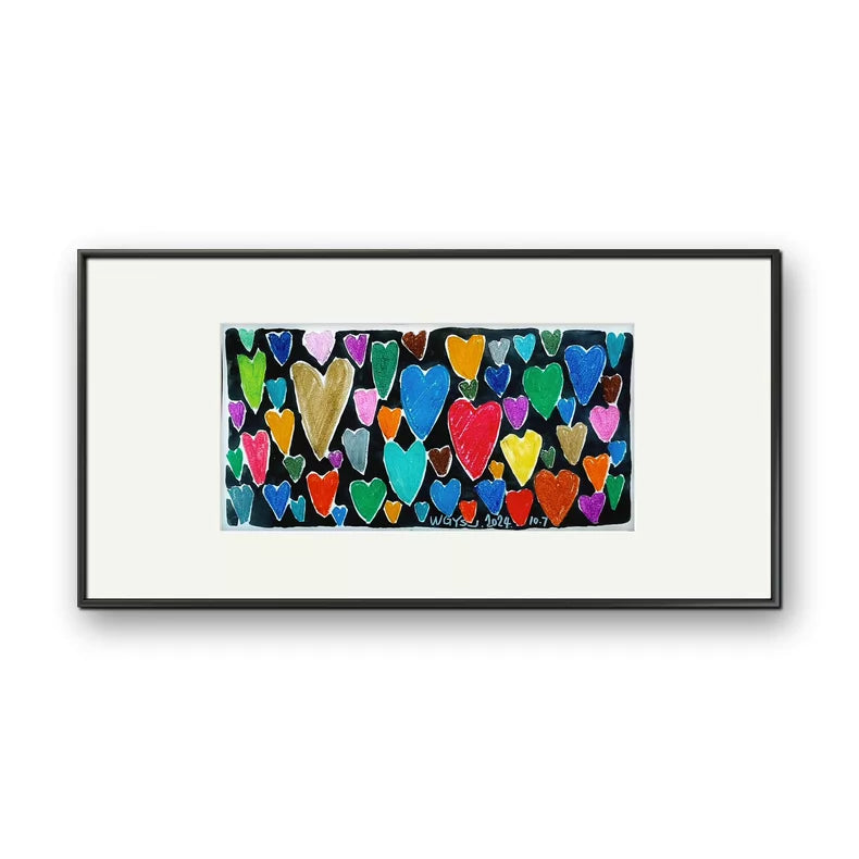 Colourful Abstract Paintings – Eight Individual Works – 20 × 45 cm