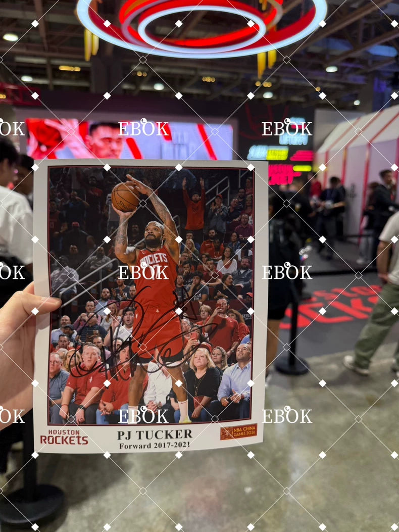 P. J. Tucker – 2026 NBA China Games Signed Poster