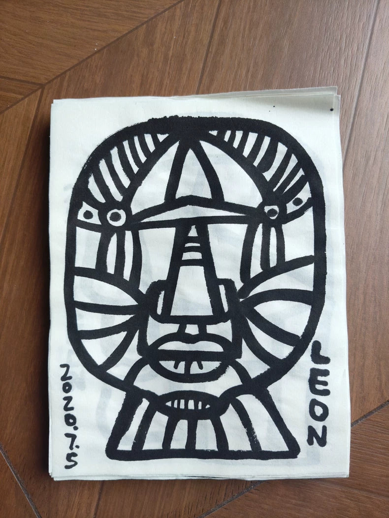 Leon Hand-Drawn Xuan Paper Original – Choice of 9 Designs – Design 5