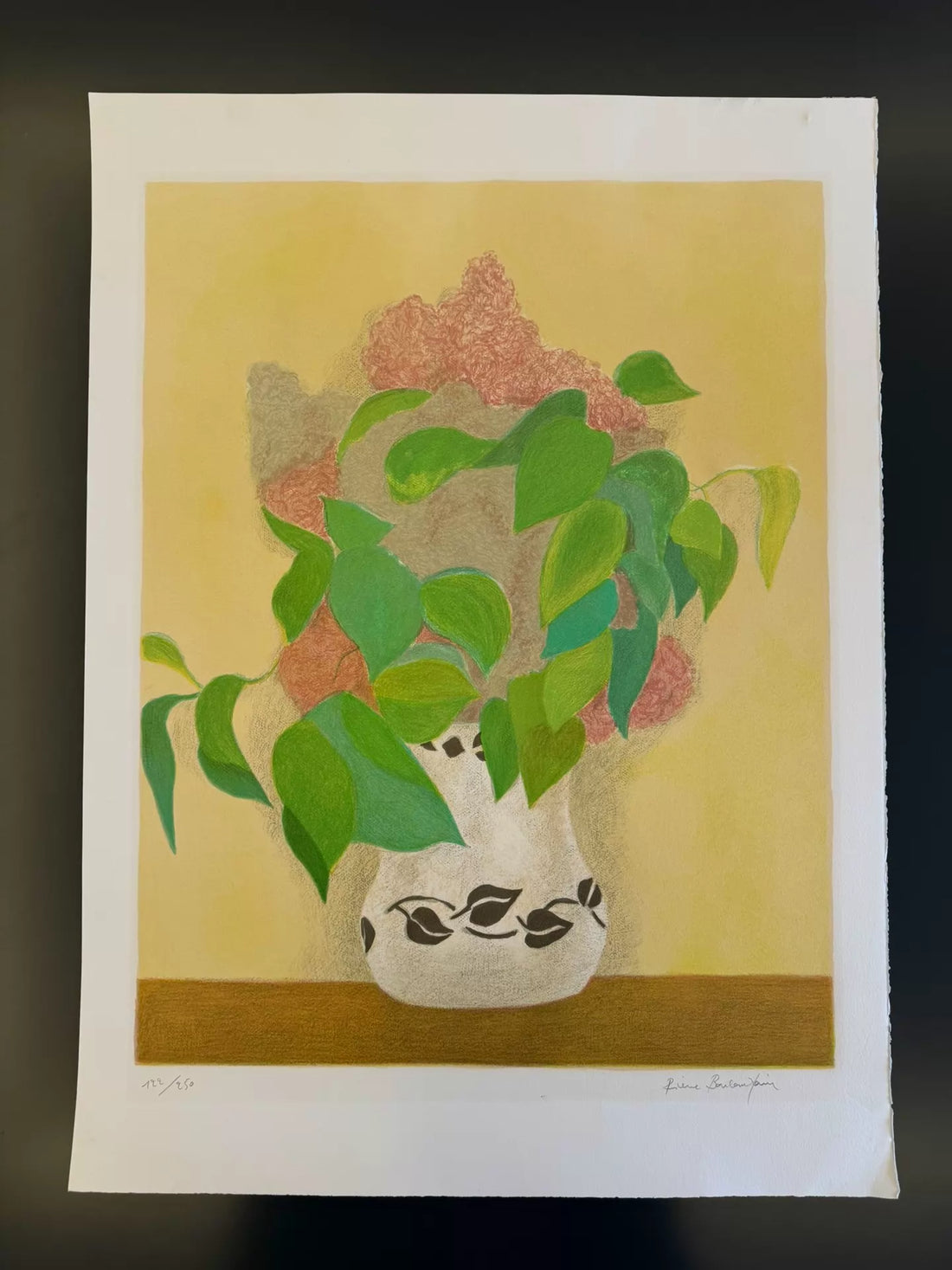 Pierre Boncompain – Bouquet de lilas Signed 1988 Lithograph