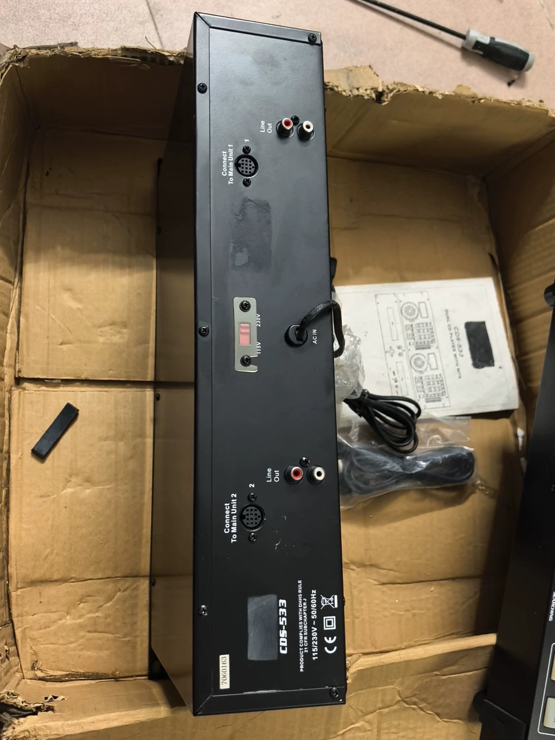 CDS-533 – Dual CD DJ Player with Control Unit, Open Box – detail 4