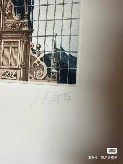 Architectural Colour Etching – Numbered Print – actual item photograph 4