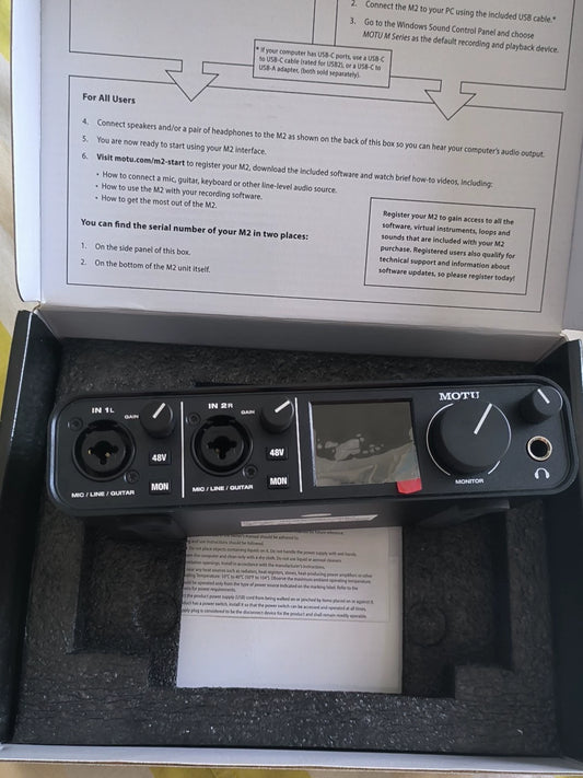 MOTU M2 USB Audio Interface – photo 1