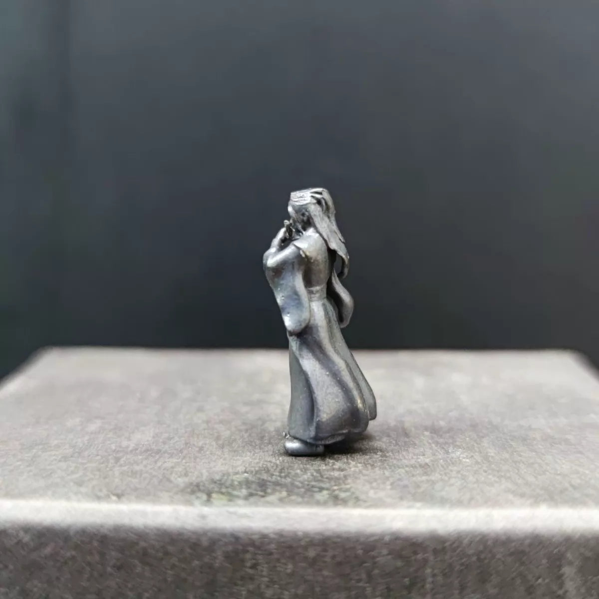 Miniature Brass Flute Player Figurine 2