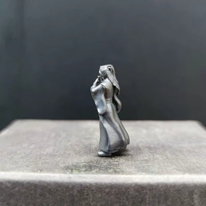 Miniature Brass Flute Player Figurine 2
