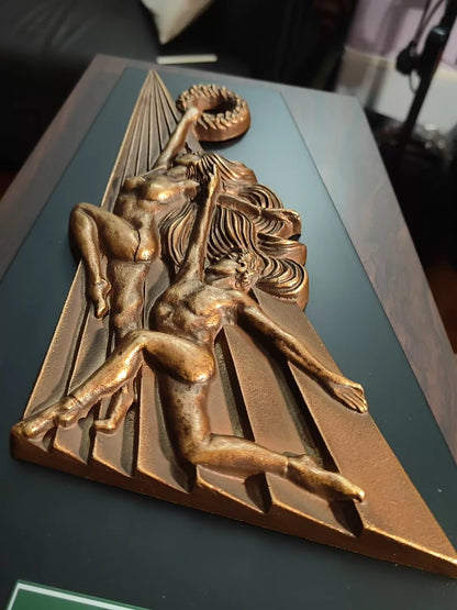 2004 Japanese Cultural Award – Decorative Metal Relief Plaque – detail 9