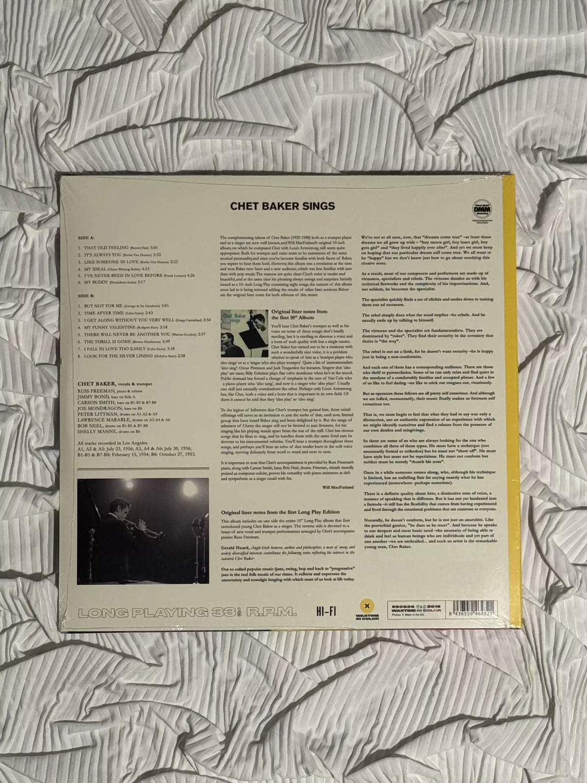 Chet Baker – Chet Baker Sings – Limited Yellow 180g Vinyl (LP)
