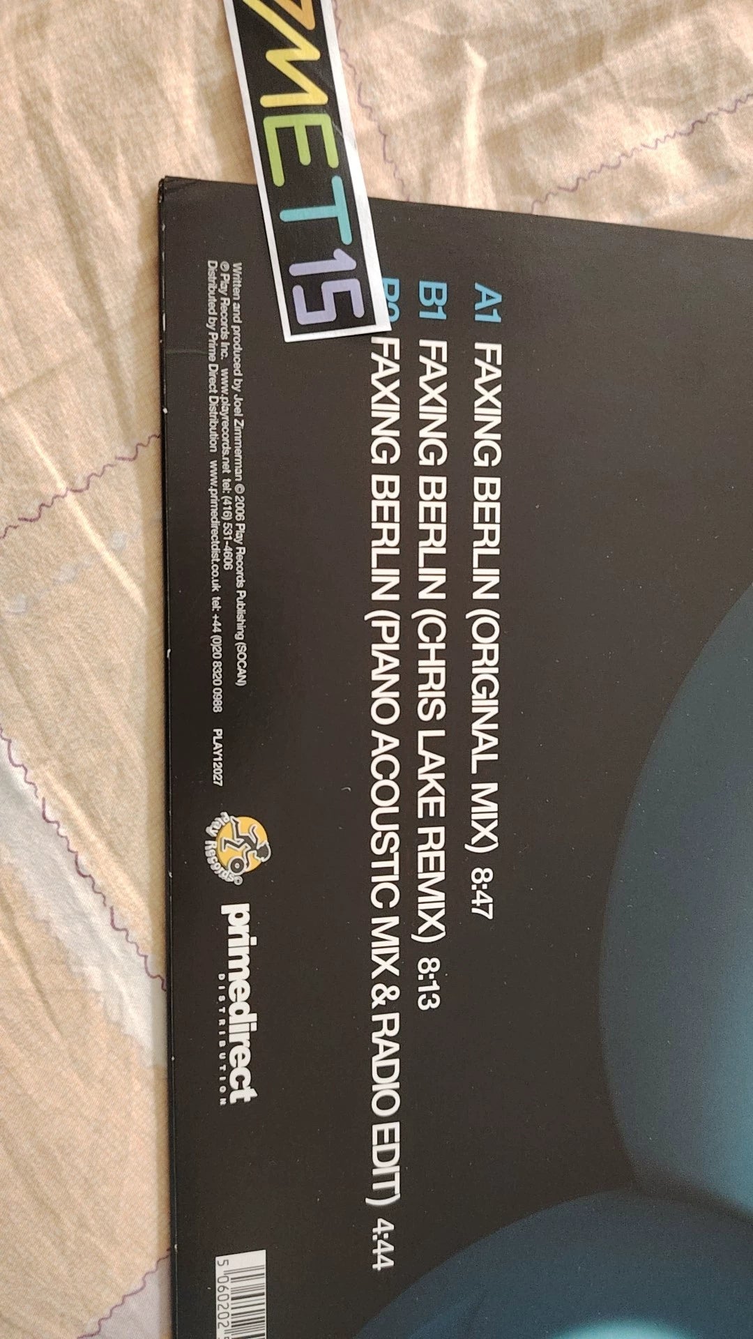 deadmau5 – Faxing Berlin; actual item detail
