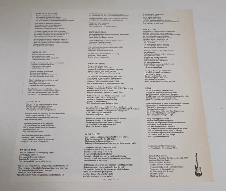 Dire Straits – Self-Titled – 1978 Japanese Vinyl LP