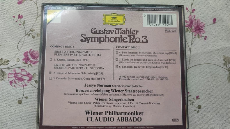 Mahler: Symphony No. 3 – Abbado, Vienna Philharmonic & Jessye Norman (2CD)