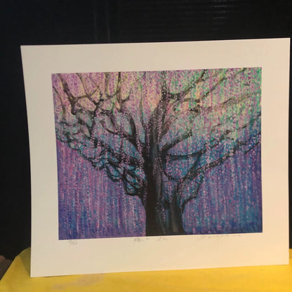 Wisteria – Framed Japanese Print with Signature & Edition Markings – actual item photograph 2