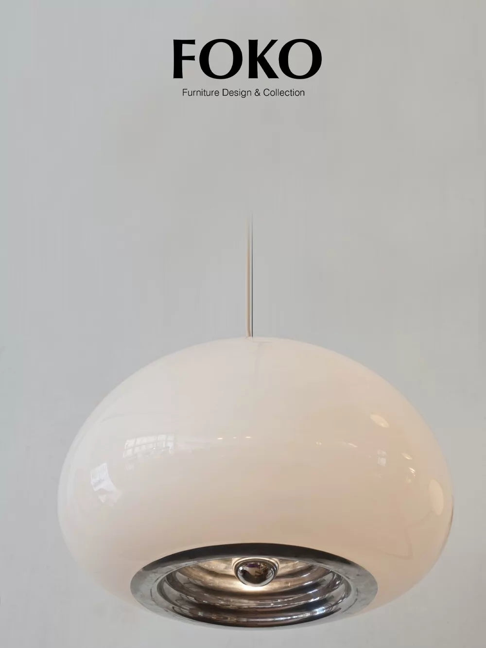 Flos Black & White Pendant Lamp by Castiglioni – 1965 Vintage — original seller image 1