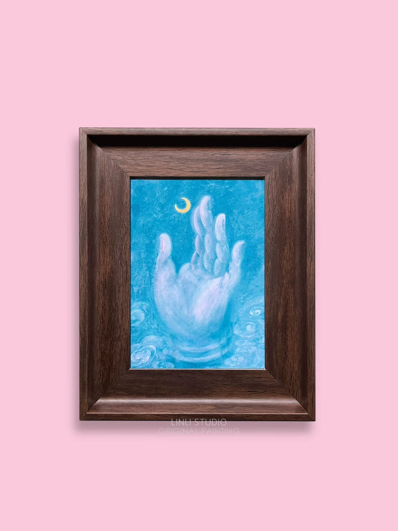 LINLI 佛手·月 / Buddha Hand and Moon — Framed Giclée