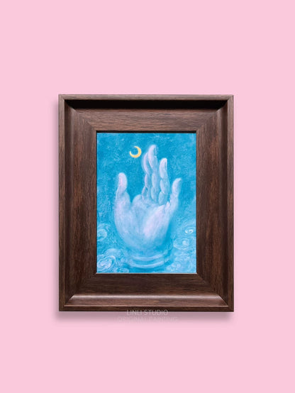 LINLI 佛手·月 / Buddha Hand and Moon — Framed Giclée