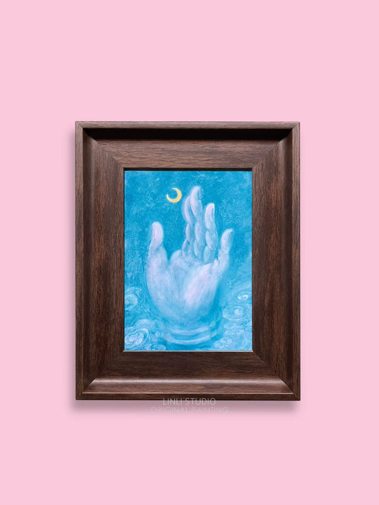 LINLI 佛手·月 / Buddha Hand and Moon — Framed Giclée
