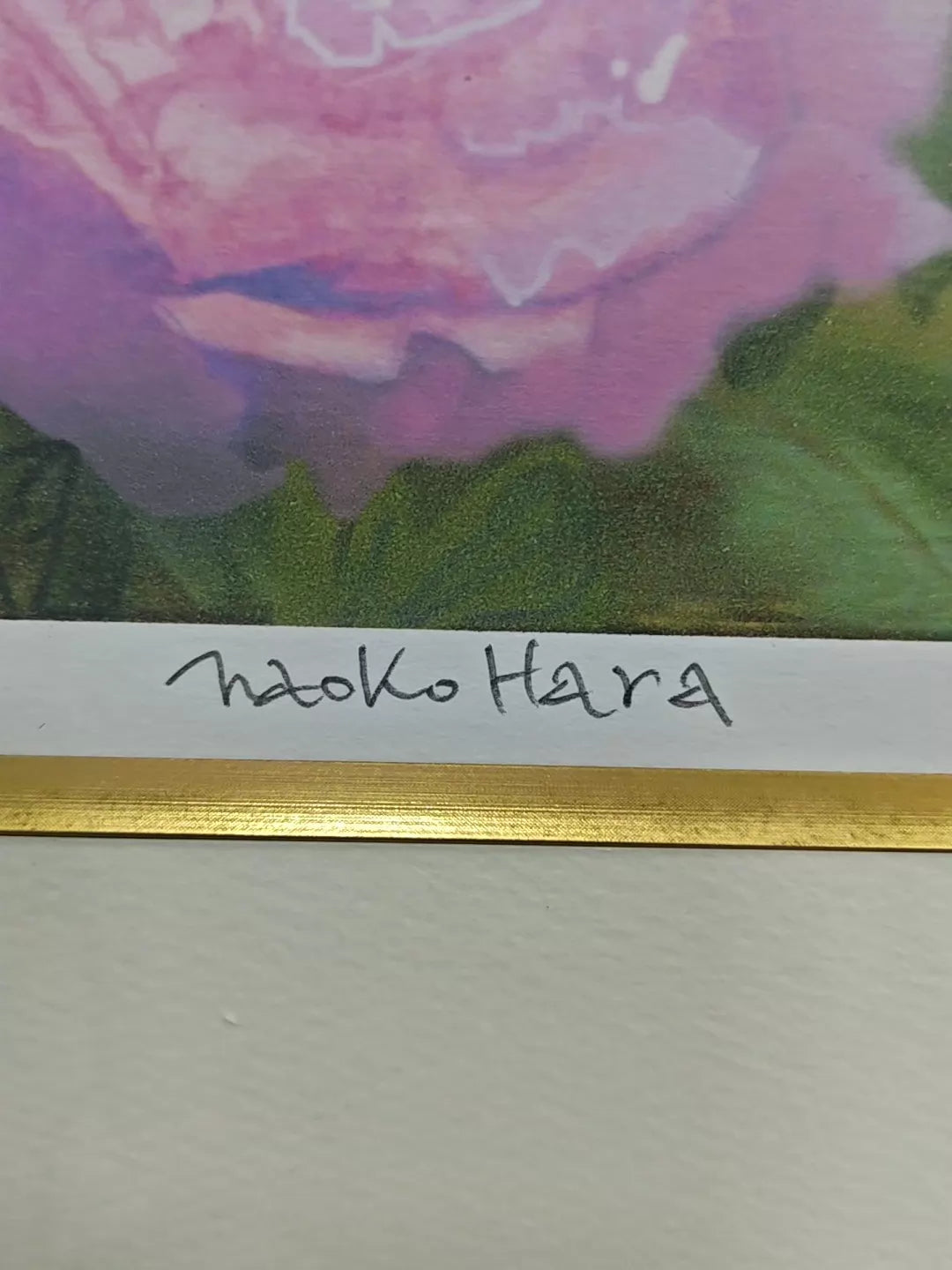 Naoko Hara – Peonies – Framed A/P Print – detail 3