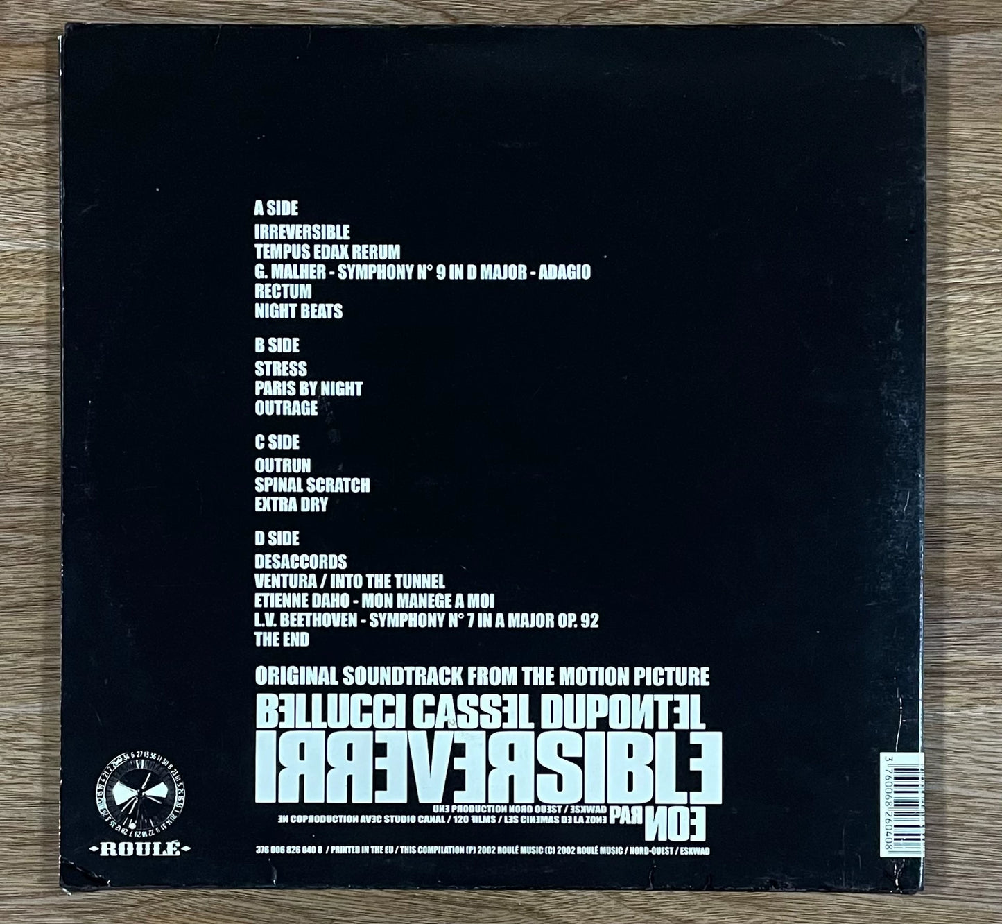 Irreversible – Original Motion Picture Soundtrack 2002 French First-Press Vinyl LP — product detail 2