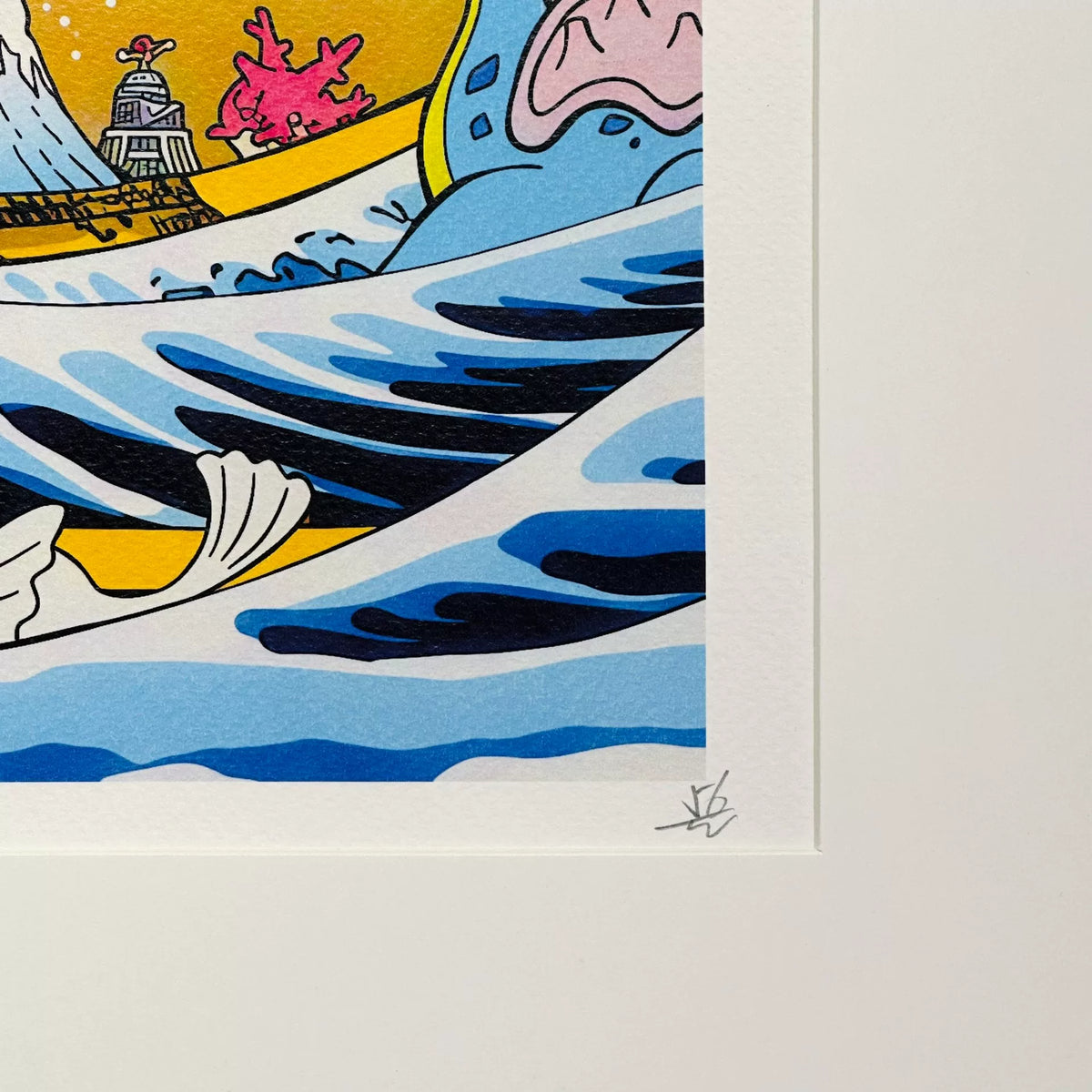 S5h – Great Wave × Pokémon – Signed Framed Print