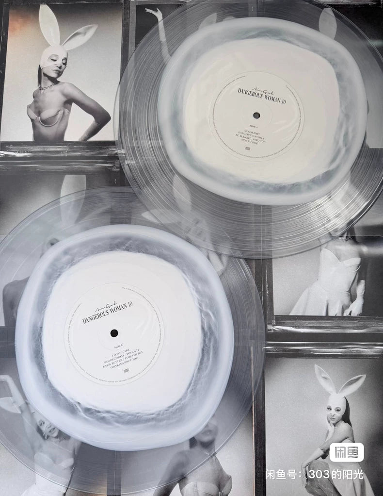 Ariana Grande – Dangerous Woman – 10th Anniversary White/Clear Color Vinyl LP – actual product photo 3