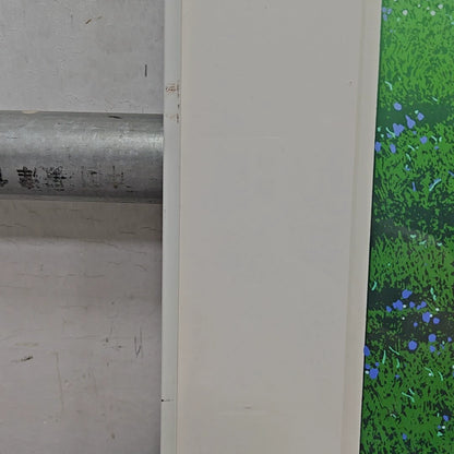 Green Meadow & Blue Flowers – Framed Japanese Landscape Print – actual item photograph 2