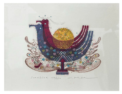 M. Ohba – Sonatina – Signed and Numbered Framed Bird Print – detail 6