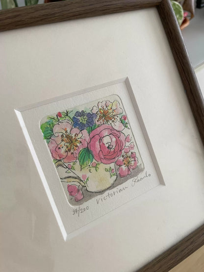 Victorian Bouquet – Framed Floral Print 34/200 – actual item photograph 2