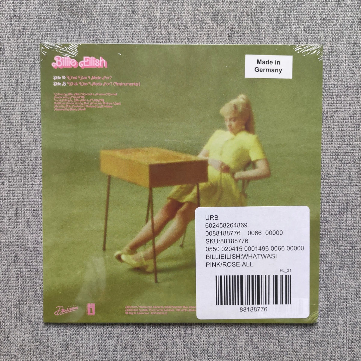 Billie Eilish – What Was I Made For? – UO 7-inch Single, Sealed