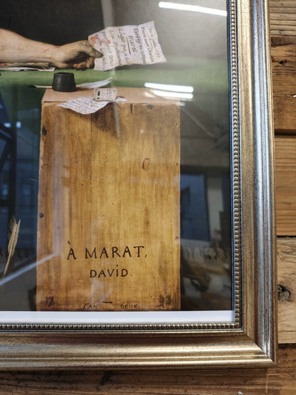 Jacques-Louis David – The Death of Marat, Framed Museum Poster – actual item photograph 2