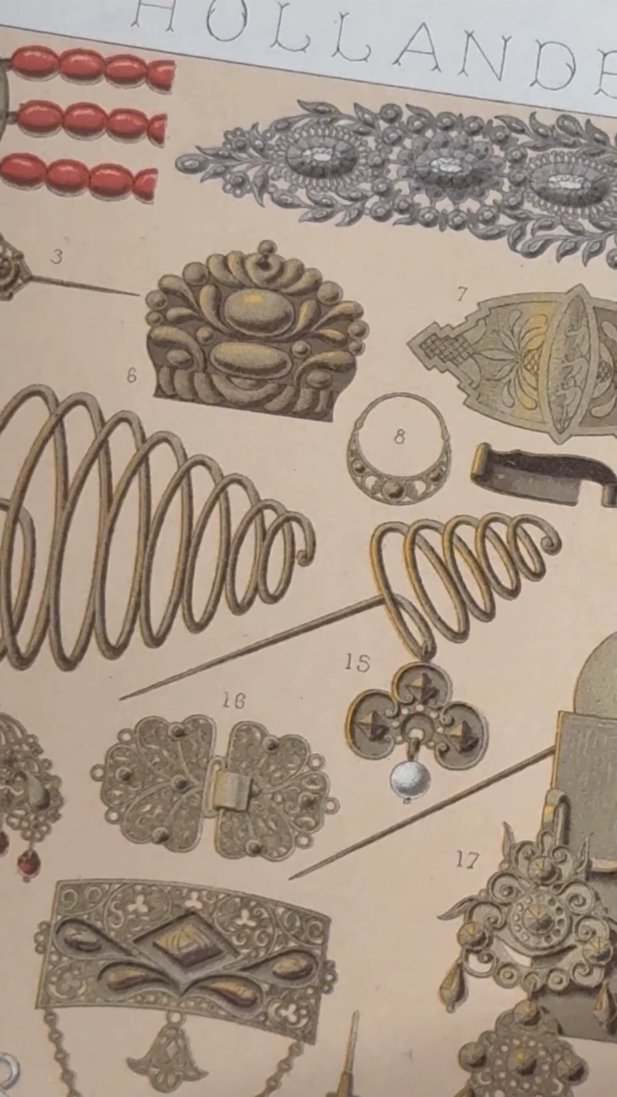 Auguste Racinet – Holland, Costume and Jewellery Colour Print