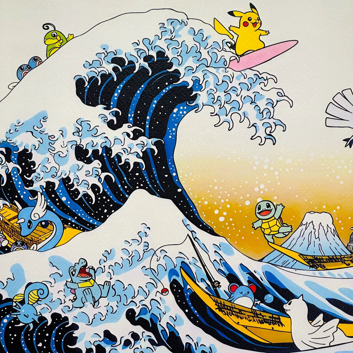 S5h – Great Wave × Pokémon – Signed Framed Print