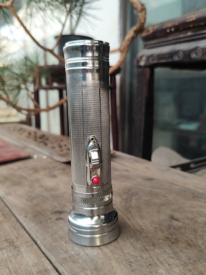 Vintage Metal Flashlight, Approximately 18 cm – photo 1