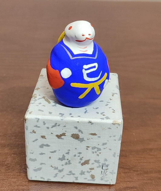Snake Zodiac Ceramic Bell, Japanese Folk-Craft Style – source photo 1