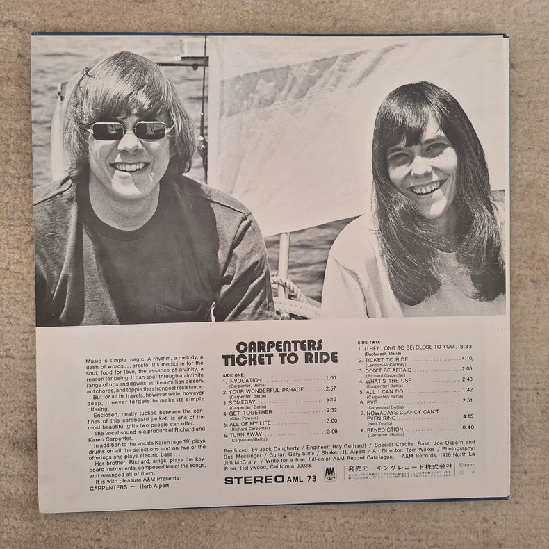 Carpenters – Ticket to Ride (Japan LP)