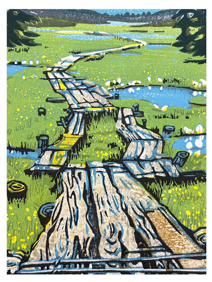 Mountain Boardwalk – Japanese Numbered Print 58/81 – actual item photograph 4