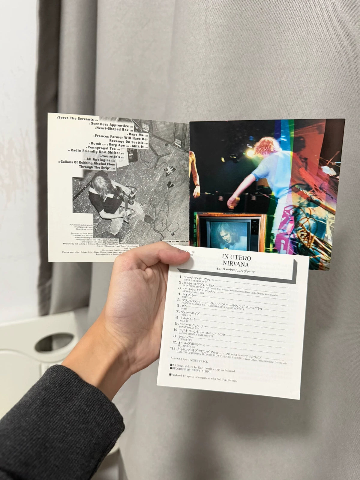 Nirvana – In Utero – Japanese CD with Lyric Insert – actual item photograph 5