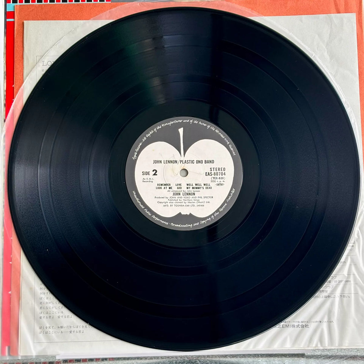 John Lennon – Plastic Ono Band – Japanese Vinyl LP – actual copy