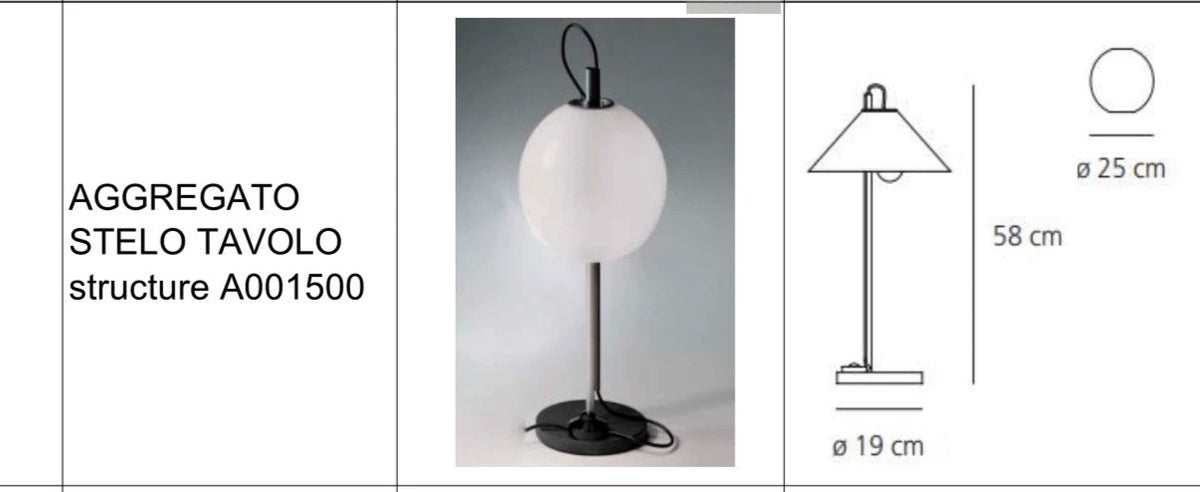 Artemide Aggregato Stelo Tavolo Table Lamp — original seller image 6