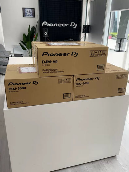 Pioneer DJ Two CDJ-3000 Players and DJM-A9 Mixer – DJ System – source photograph 1