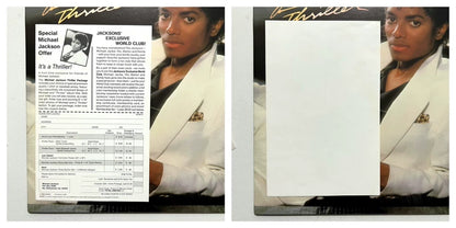 Michael Jackson – Thriller – 1982 US Vinyl with World Club Insert