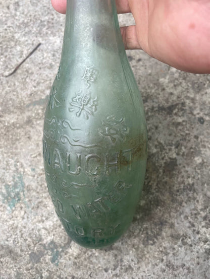 Republic-Era Anle Company Bowling-Pin Glass Soda Bottle — detail 4