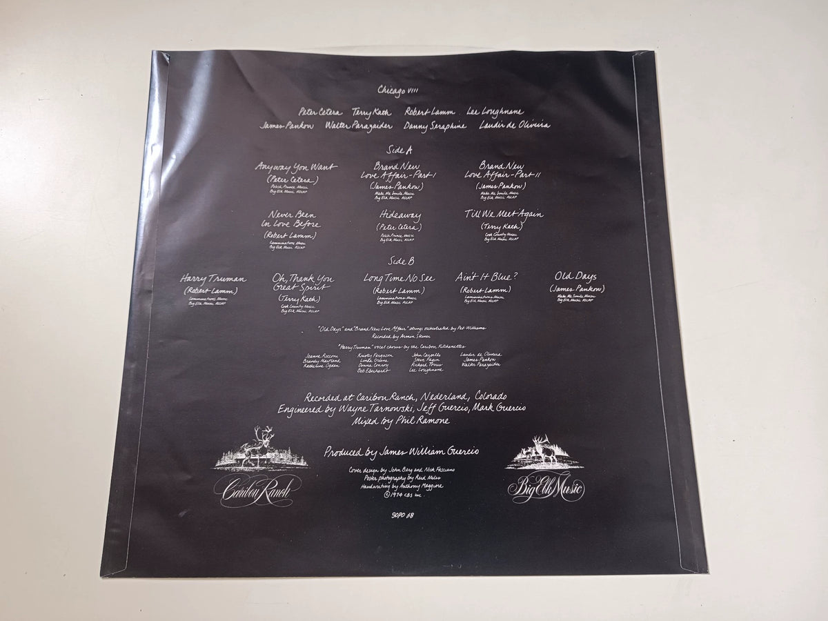 Chicago – Chicago VIII – Japanese Vinyl LP with Inserts – actual item photograph 6