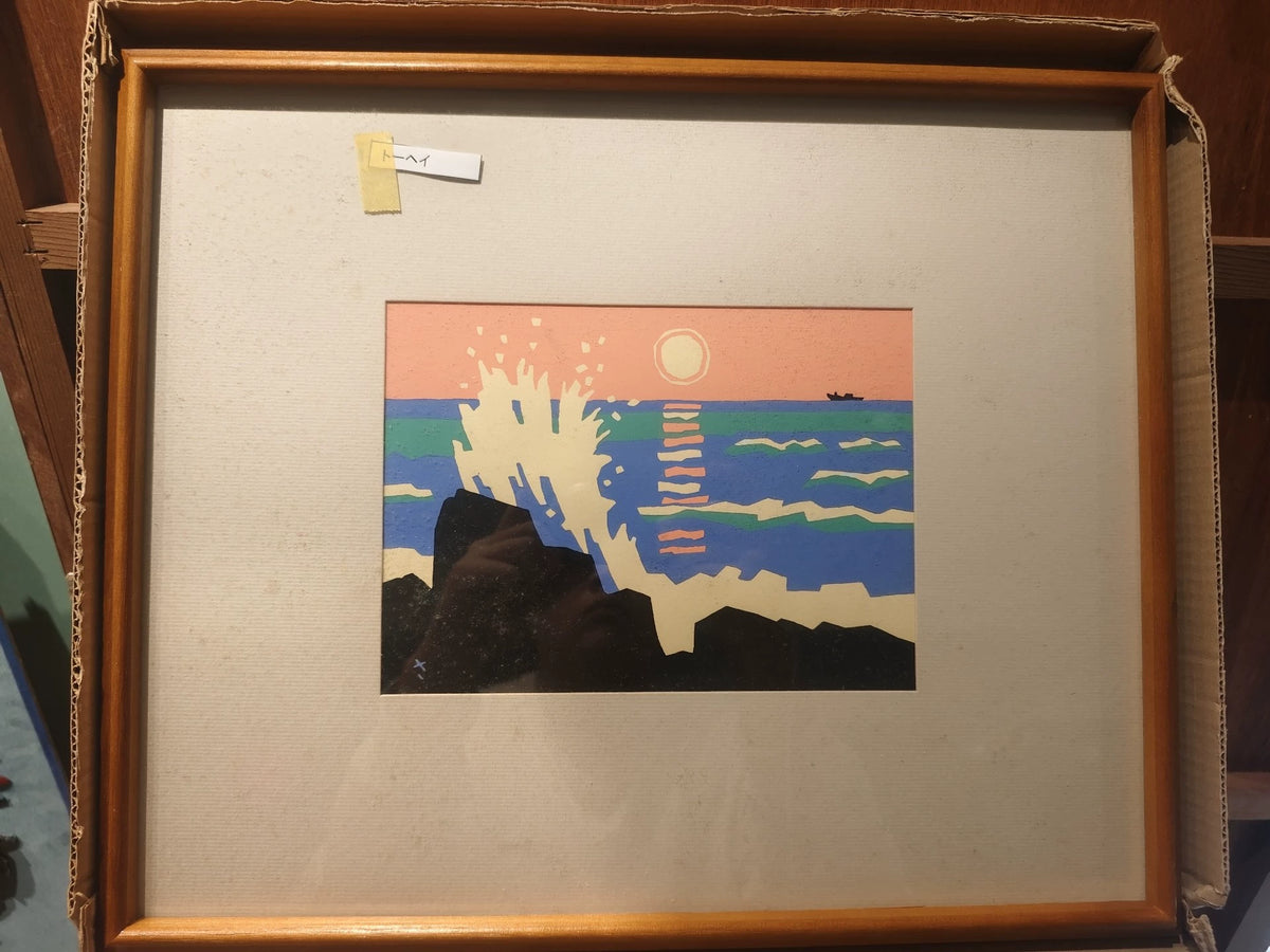 Saburo Miyata – Coastal Sunset – Framed Japanese Print