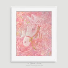LINLI 独角兽·粉色花园 / Unicorn Pink Garden — Framed Giclée