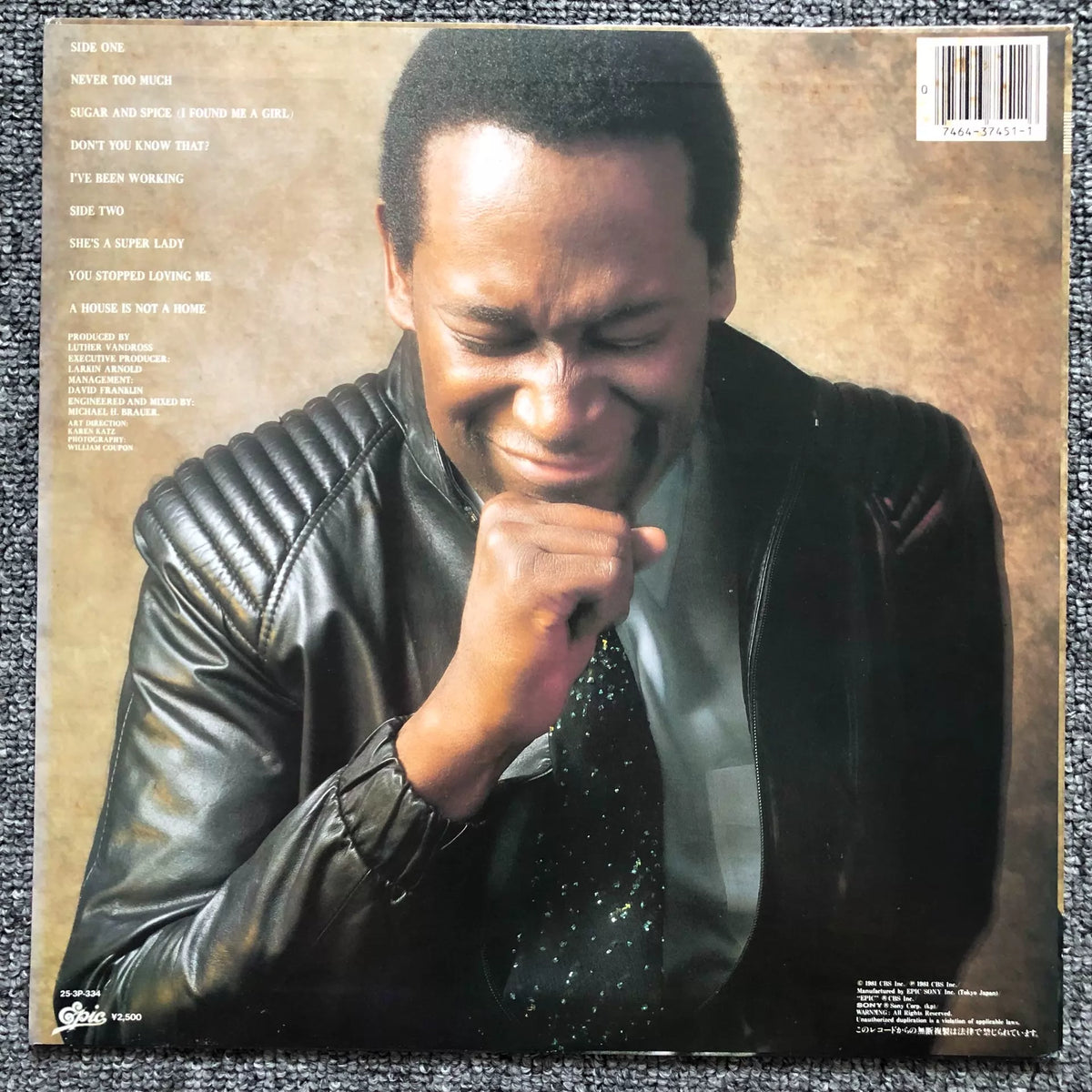 Luther Vandross – Never Too Much 1981 Japanese First-Press Vinyl LP — product detail 2